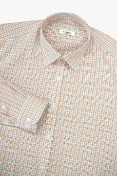 로얄 리퀴드 암모니아 오렌지 테터솔 체크 셔츠